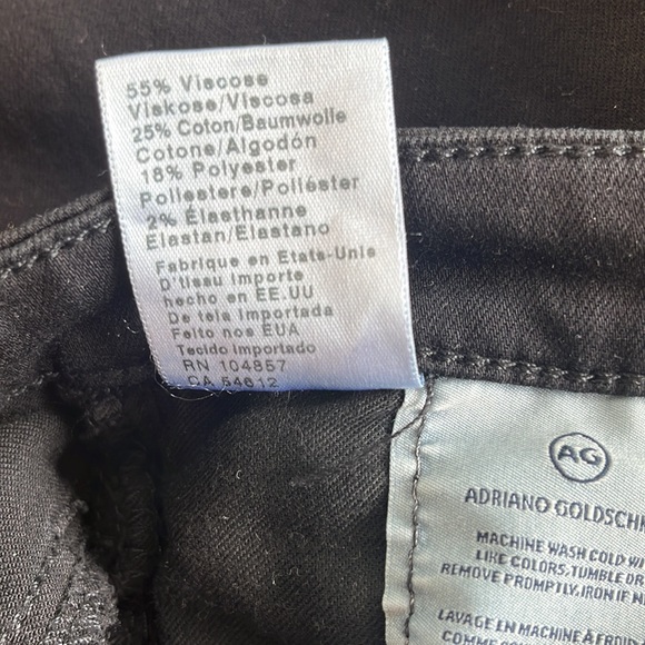 Ag Adriano Goldschmied The Middi Ankle Legging Ankle Jeans Black - Picture 12 of 16